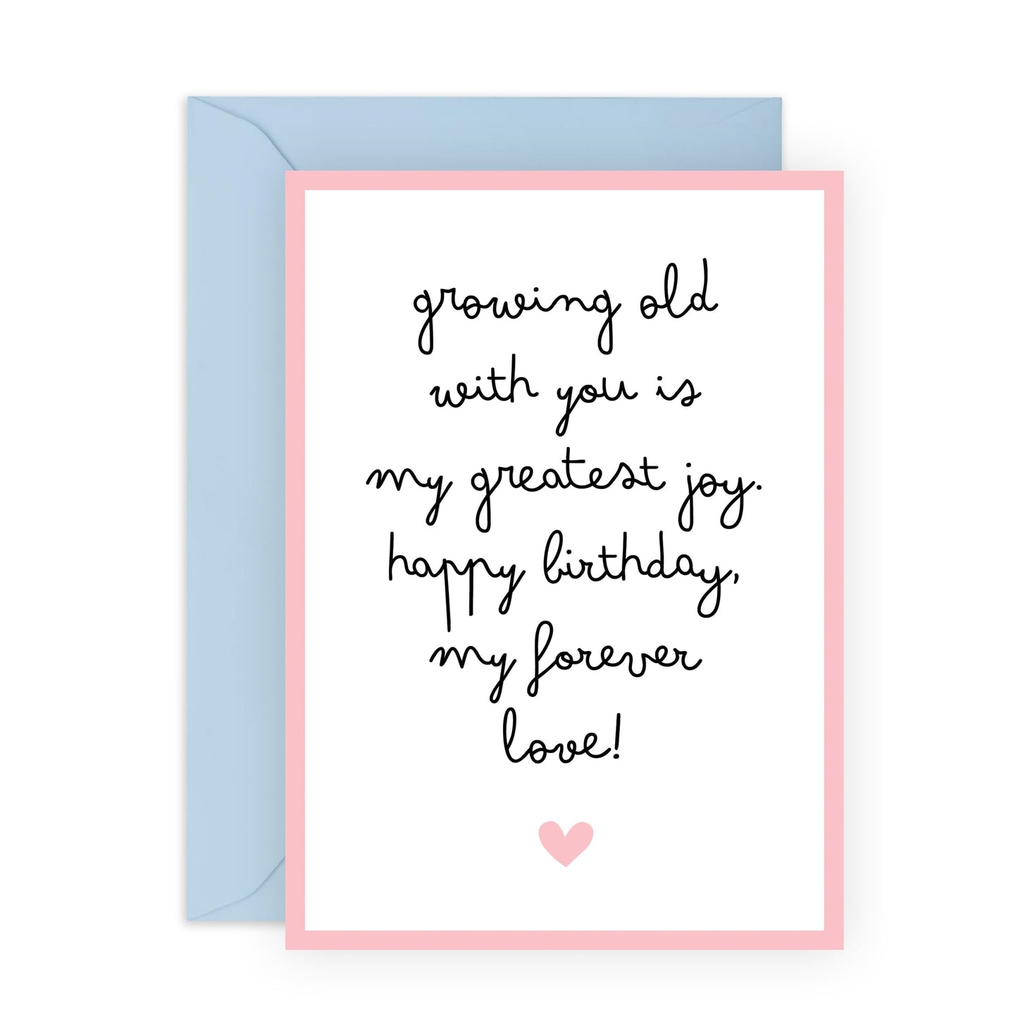 Happy Birthday Card For Him - My Forever Love - Sweet Birthday Cards For Men Women - Bday Greeting Cards For Wife Husband Girlfriend Boyfriend Couple - Comes With Stickers - By Central 23