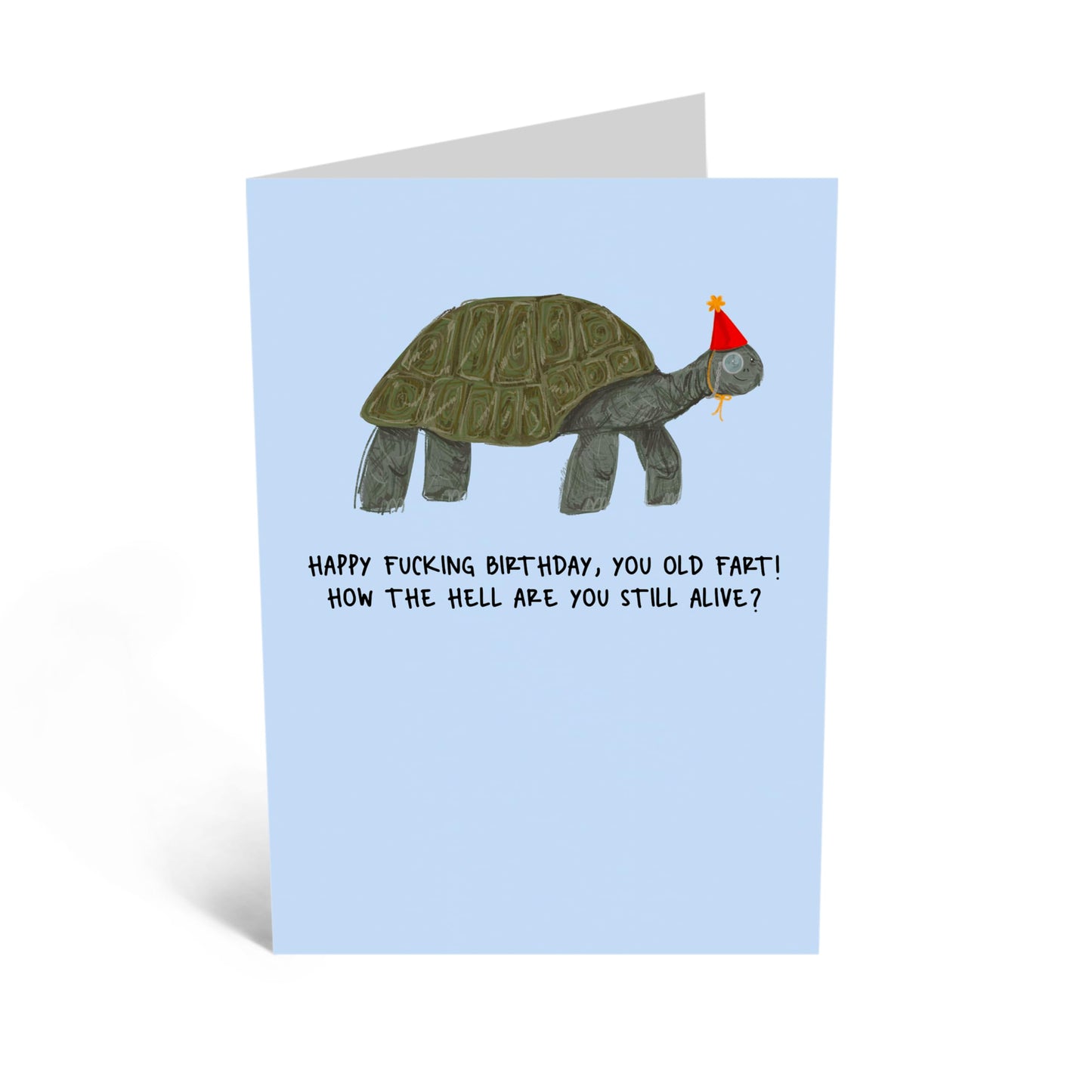 Birthday Greeting Card - 'OLD TORTOISE' - Perfect for Celebrating Wisdom and Patience - Ideal for Him, Her, Friends, Family, and Anyone Who Appreciates a Good Laugh - Comes With Stickers By Central 23