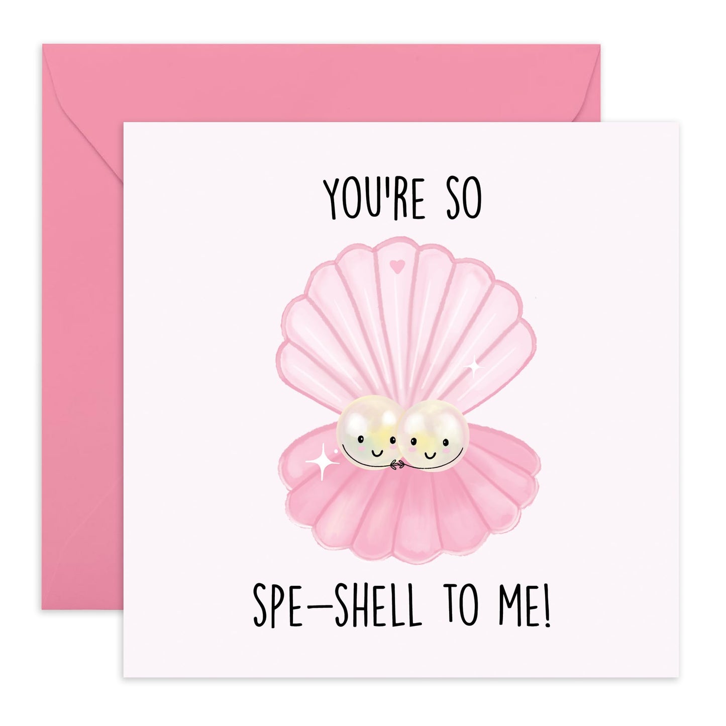 Love Cards From Boyfriend Valentines - You're So Spe-shell To Me - Girlfriend Birthday Card - Sweet Anniversary Card For Wife- I Love You Gifts For Her - Comes With Stickers By Central 23