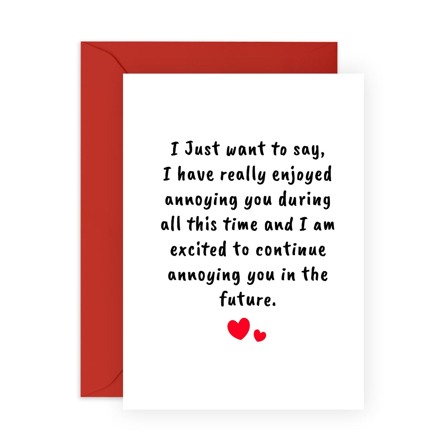 Anniversary Card For Him - Enjoy Annoying You - Birthday Card For Adult Men Women - For Husband Wife - Valentines Card For Boyfriend Girlfriend Couples - Comes With Fun Stickers By Central 23