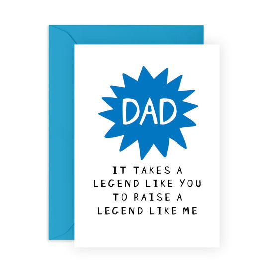 Dad Birthday Card From Son - Dad A Legend Like You - Sassy Father's Day Card From Daughter - Thank You Gifts For Him Papa Men Daddy Fathers - Comes With Stickers By Central 23