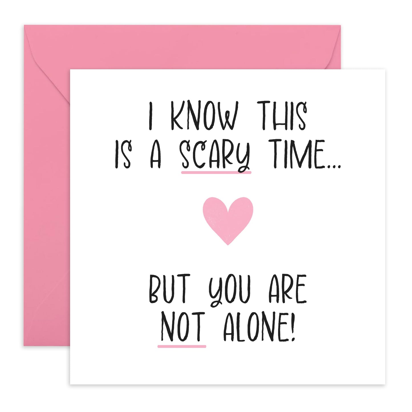 Cheering Up Greeting Card - 'You Are Not Alone' - Gifts for Best Friends, Besties, BFF,Girlfriends, Sister, Sis, Co-workers, Colleagues,Daughter - Motivation - Comes with Fun Stickers