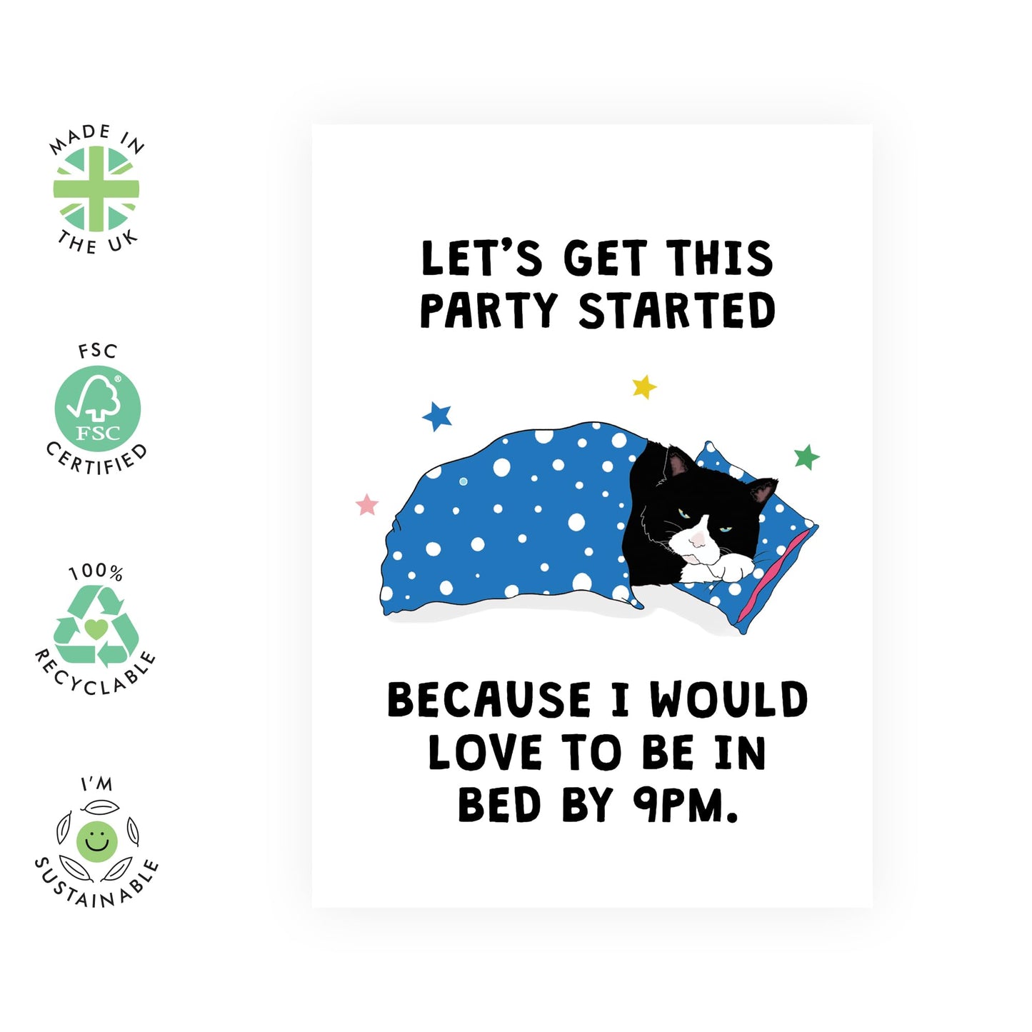 Birthday Cards For Him Her - In Bed By 10 - Funny Birthday Cards For Mum Dad - Brother Sister - Funny Greeting Card Aunt Uncle - Comes With Fun Stickers By Central 23