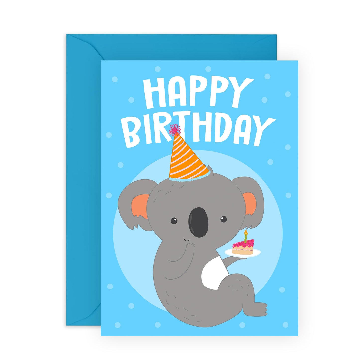 Koala Birthday Card For Men Women - Happy Birthday Card For Him Her - Cute Greeting Cards For Boys Girls - Gifts For Son Daughter Brother Sister Bestfriend - Comes With Fun Stickers By Central 23