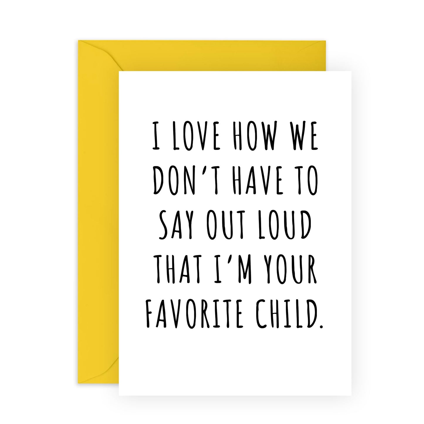 Birthday Card For Dad - Favorite Child - Humourous Father's Day Card For Him - Funny Daddy Birthday Cards - Hilarious Gifts For Men - Blank Inside - Comes With Stickers By Central 23