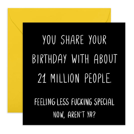 Funny Birthday Card For Men Women - Rude Birthday Gifts For Friends - Sister Brother Birthday Cards - Birthday Greeting Card Gift For Him Her - Comes With Fun Stickers - By Central 23