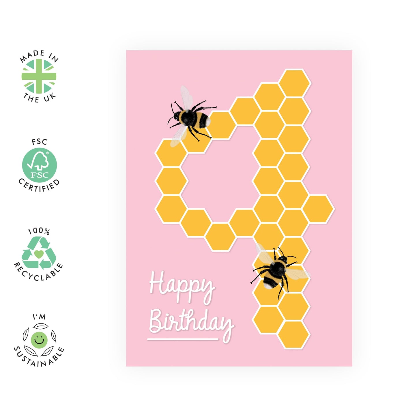 4 Year Old Card For Boys - Happy Birthday Card Age Four - Milestone Baby Card - 4th Bday Bees - Gifts For Kids Son Daughter Niece Nephew - Comes With Fun Stickers - By Central 23