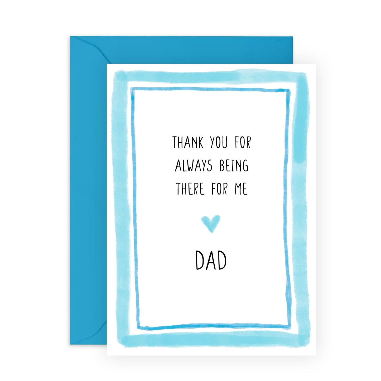 Thank You Cards For Dad - Thanks For Always Being There - Father's Day Cards From Daughter Son - Happy Birthday Card For Dad - Gifts For Him Men Pop Papa - Comes With Stickers By Central 23