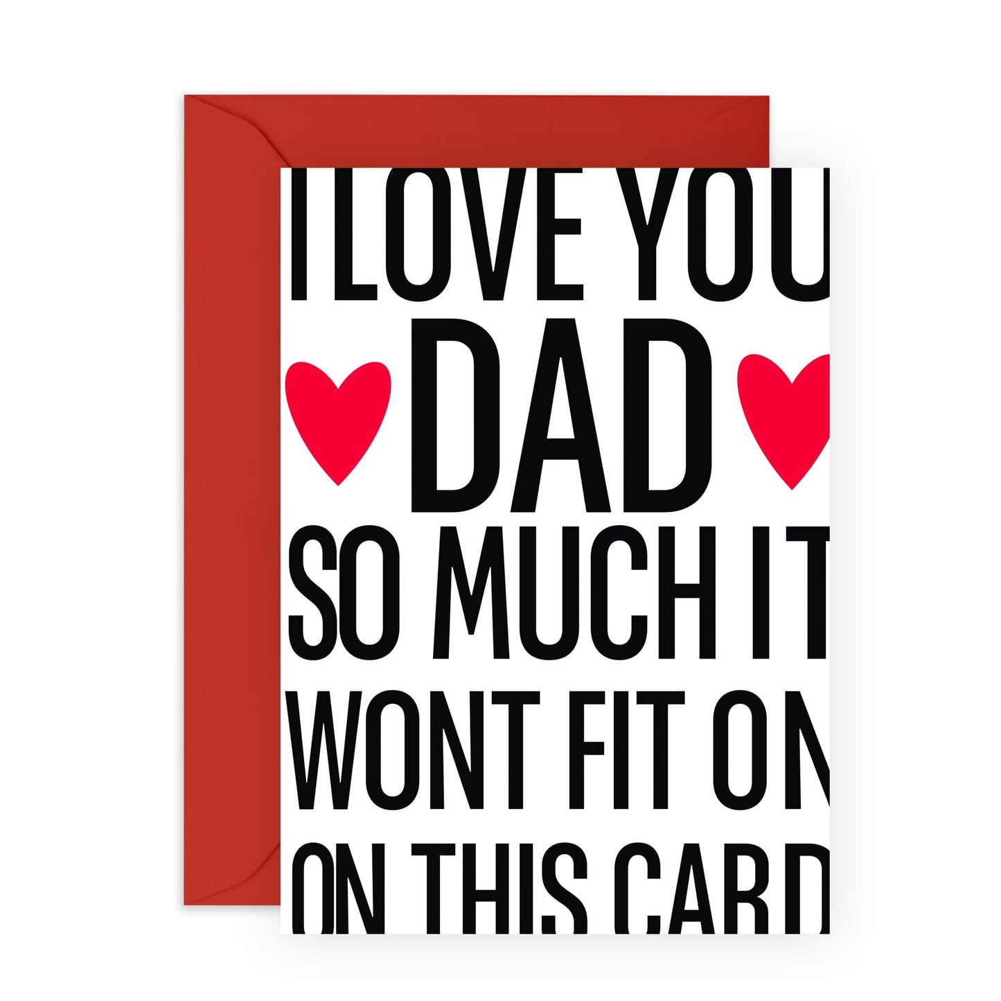 Dad Birthday Card From Daughter Son - Dad I Love You So Much - Funny Father's Day Card - Love Cards For Him - Thank You Gifts For Men Daddy Papa Fathers - Comes With Fun Stickers By Central 23