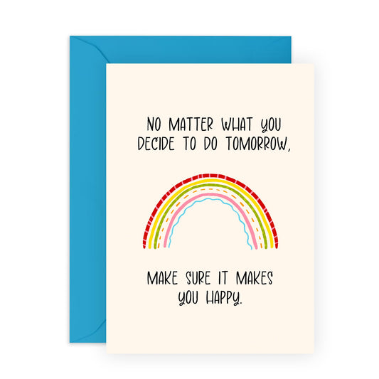 Supportive and Motivational Greeting Card - "Makes You Happy" - Thoughtful Gifts for Son, Daughter, Niece, Nephew, Bestie, BFF, Friends, Colleagues, Coworkers - Postivity - Comes with Fun Stickers