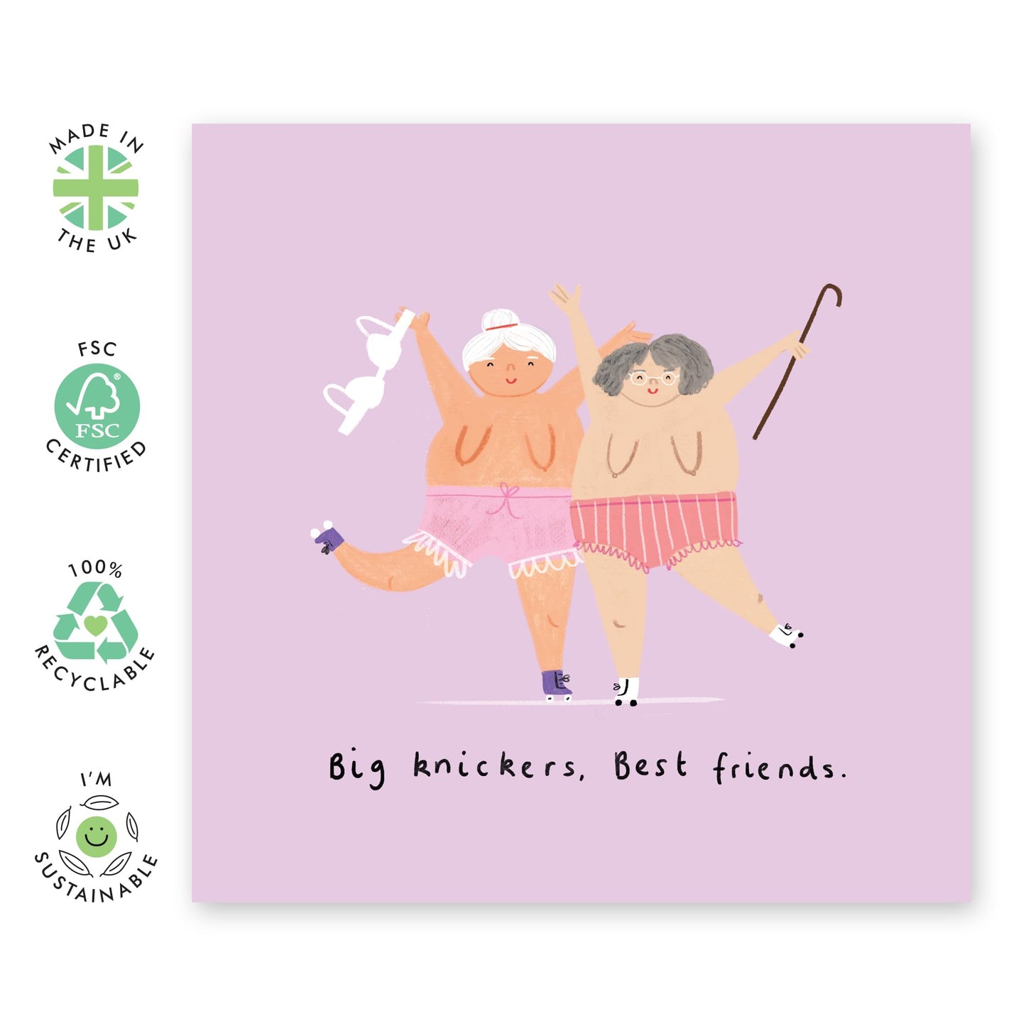 Funny Birthday Card - 'BIG KNICKERS!' - Perfect for Celebrating with a Cheeky Twist and Lots of Laughs - Ideal for Friends Family Besties BFFs Fella Buddy Mates Sis - Comes With Stickers By Central 23