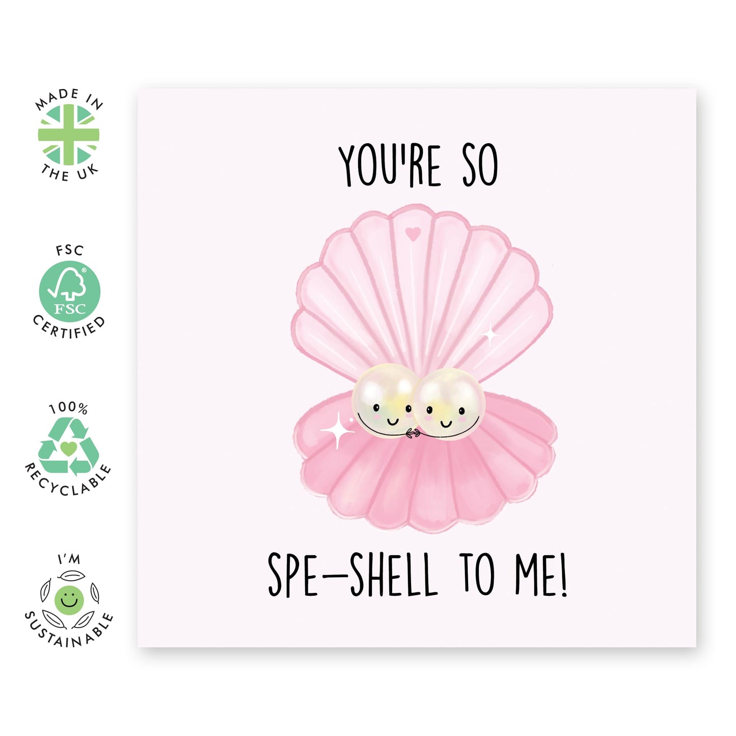 Love Cards From Boyfriend Valentines - You're So Spe-shell To Me - Girlfriend Birthday Card - Sweet Anniversary Card For Wife- I Love You Gifts For Her - Comes With Stickers By Central 23