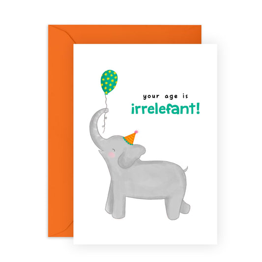 Funny Birthday Card For Women - Your Age Is Irreplehant - Humorous Birthday Cards For Her - Age Joke Pun - Gifts For Friend Sister Mum Nana - Comes With Stickers - By Central 23
