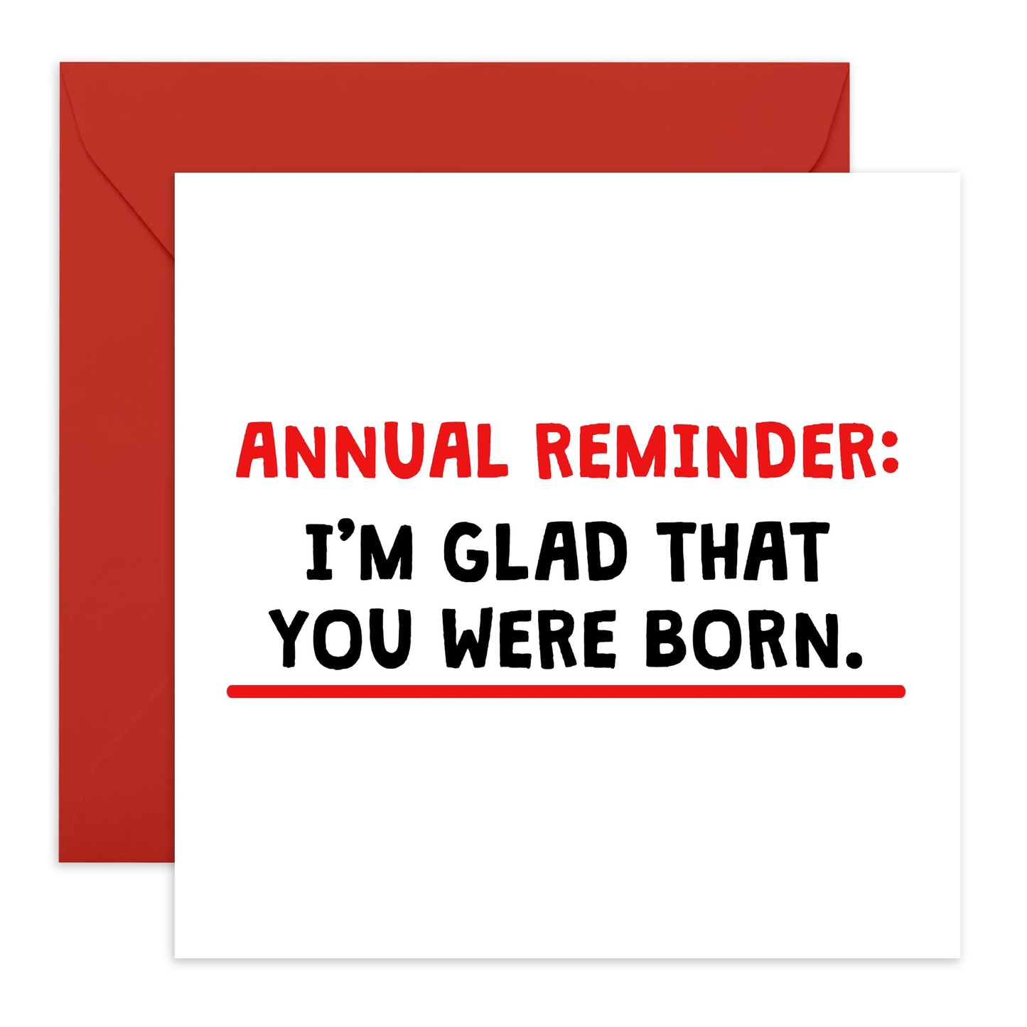 Joyful Greeting Card - 'GLAD YOU WERE BORN' - Perfect for Birthdays, Celebrations, or Just Because - A Heartfelt Way to Celebrate Someone Special - Comes With Stickers By Central 23