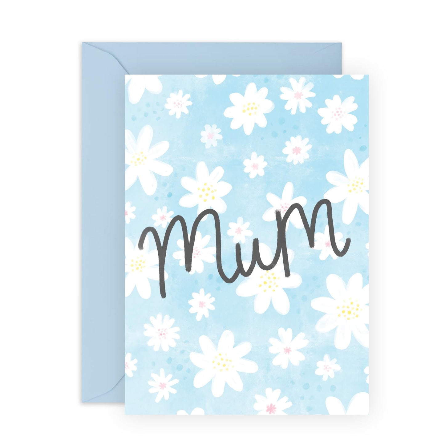 Mum Birthday Card - 'Mum Floral' - Gift for Mother's Day, Mam, Mama, Mummy, Ma, Her, Ladies - A Message Inside from Son Daughter Kids Husband - Thank You Gifts - Comes with Sweet Stickers