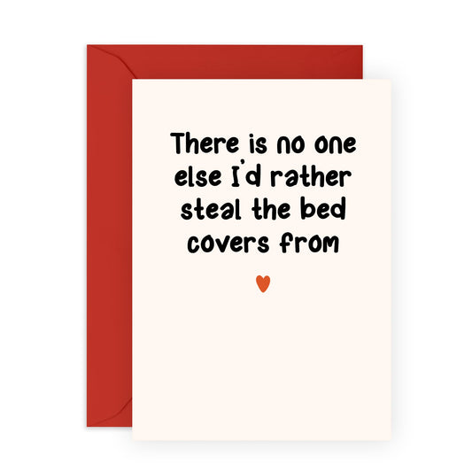 Anniversary Card For Him - Steal The Bed Covers From - Funny Wedding Anniversary Card For Husband - Valentines Card Boyfriend - For Partner Fiance - Comes With Stickers - By Central 23