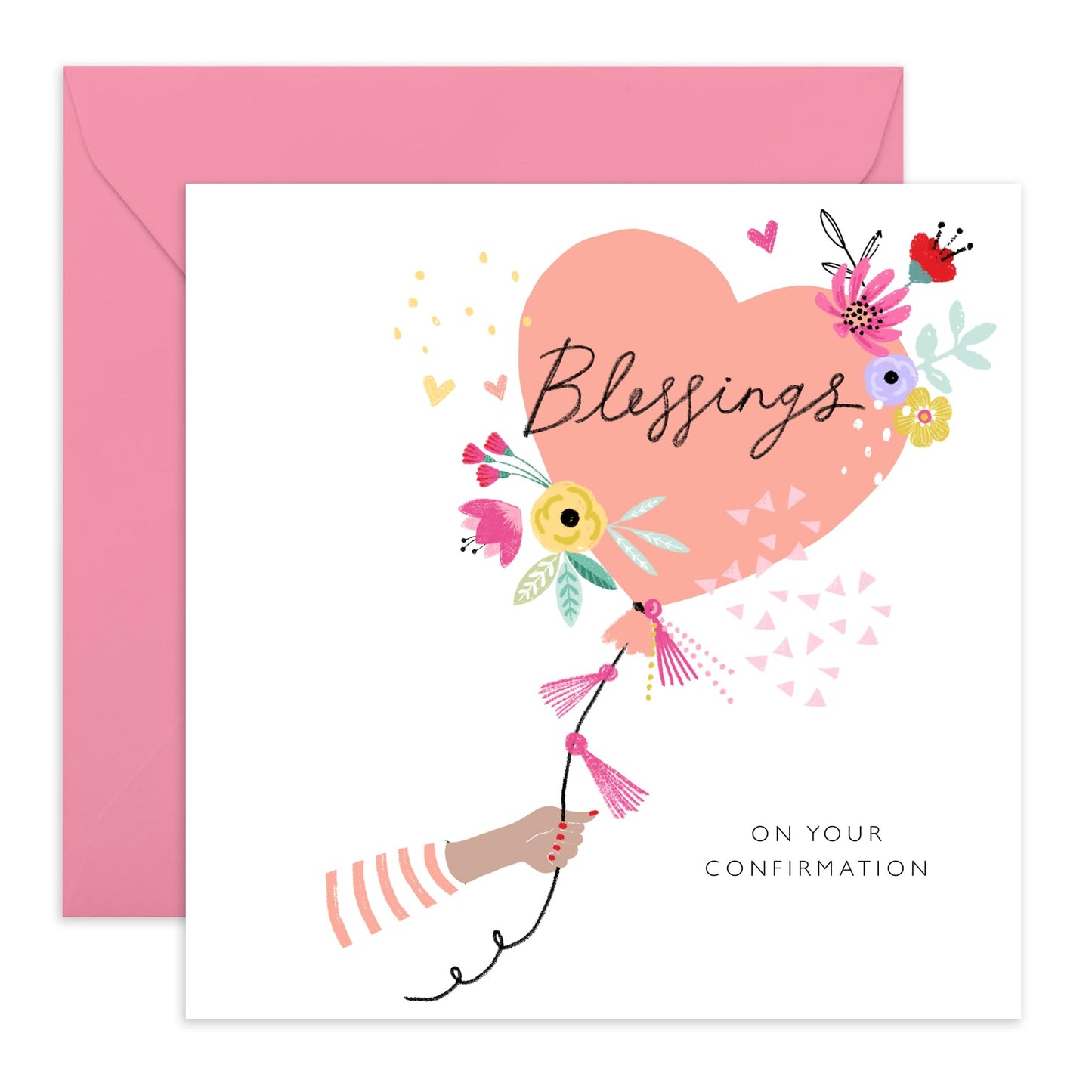 Blessings On Your Confirmation - Congratulations On Your Confirmation Card - Catholic Greeting Cards For Men Women - Confirmation Gifts For Teen Girls Kids Boys - Comes With Stickers - By Central 23