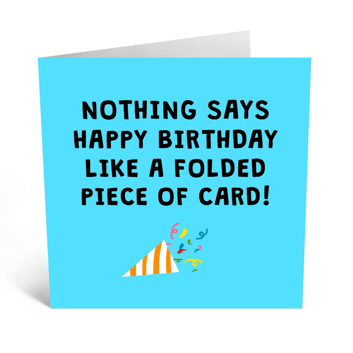 Birthday Card - 'BIRTHDAY FOLDED PIECE OF CARD' - Perfect for Adding a Distinctive and Creative Touch to Birthday Celebrations - Ideal for Him, Her, Friends, Family - Comes With Stickers By Central 23
