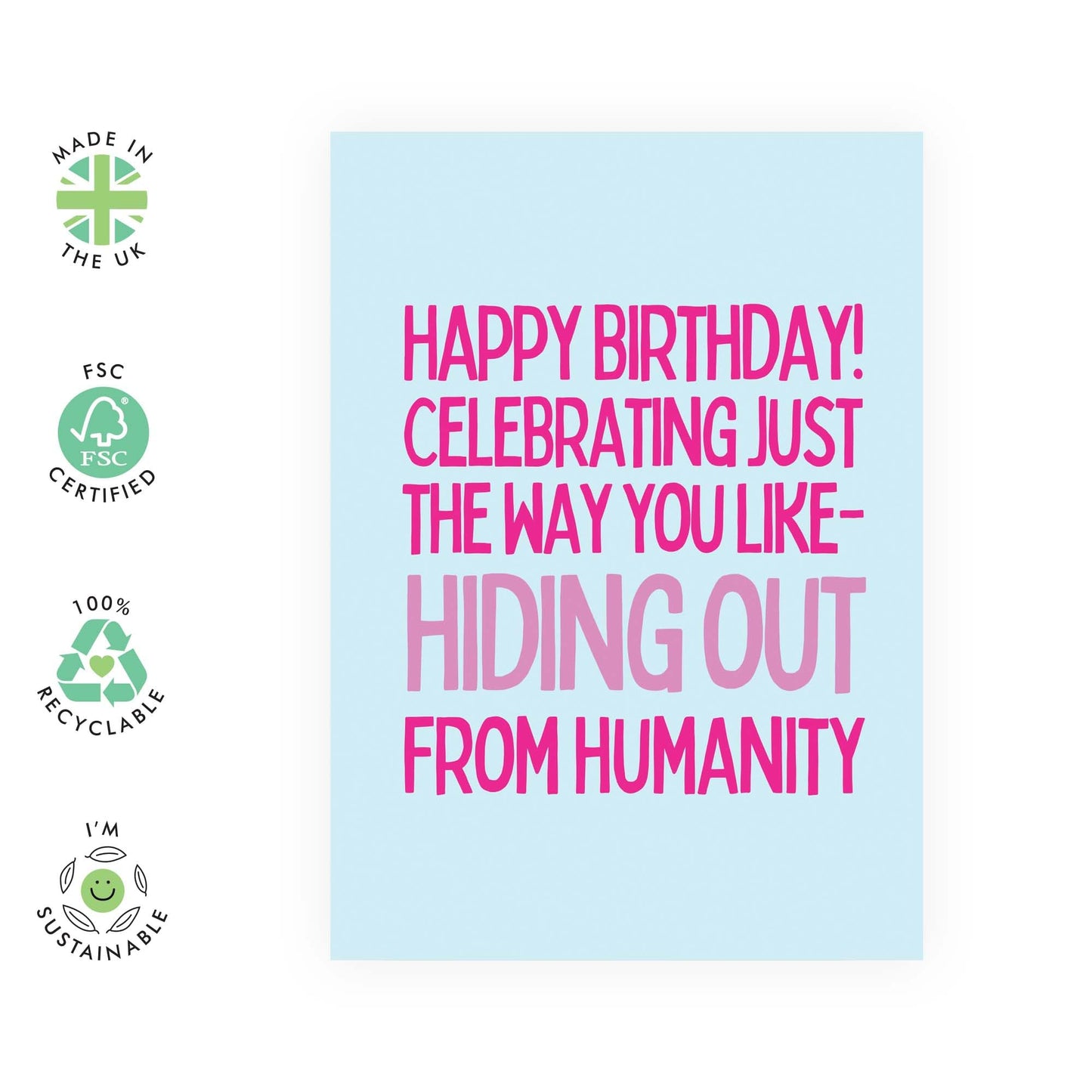 Birthday Greeting Card - 'CELEBRATING HOW YOU LIKE' - Perfect for Personalizing Birthdays with a Touch of Humor - Ideal for Wife Girlfriends Friends Sister BFFs - Comes With Stickers By Central 23