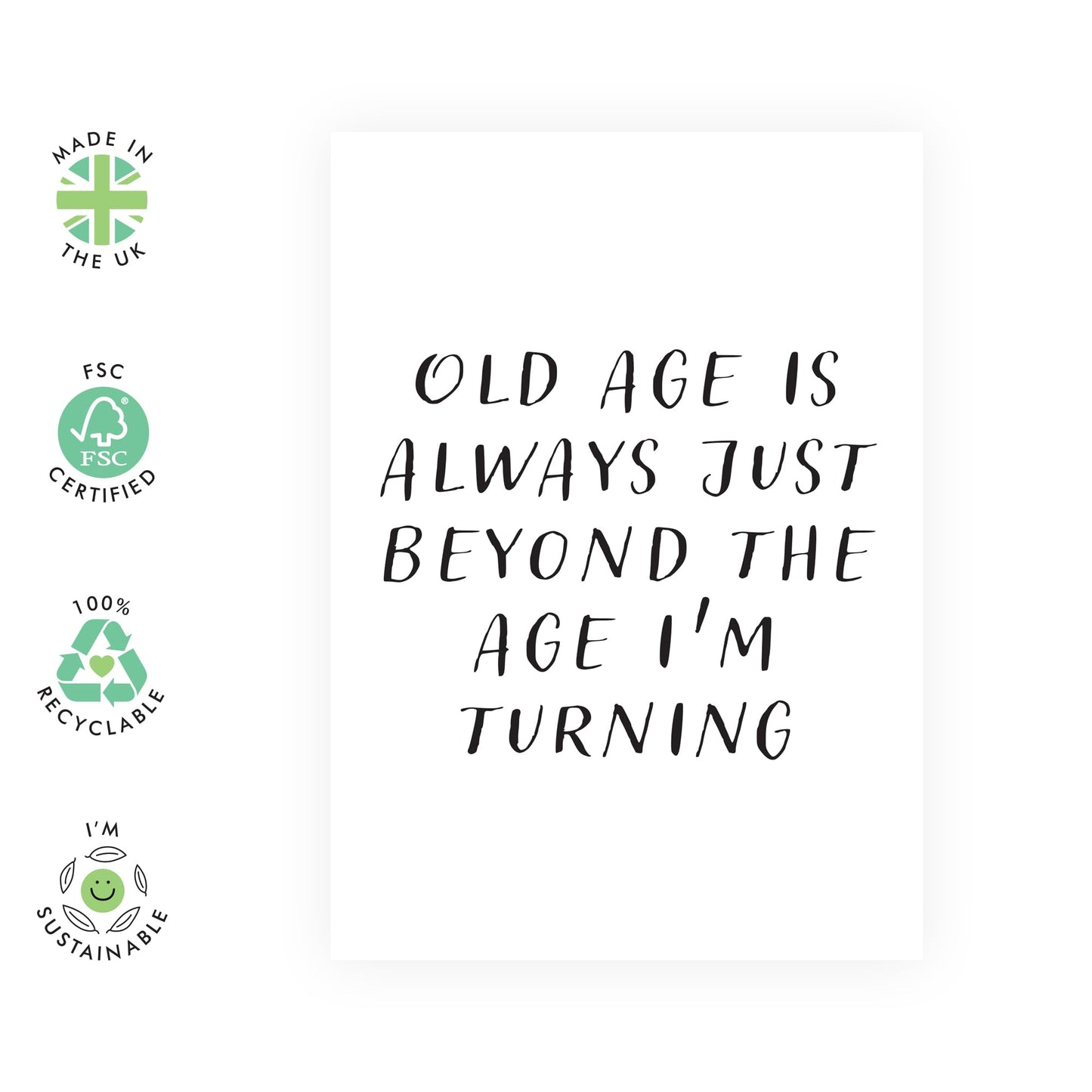 Birthday Card & Jokes - 'Old Age Is Beyond Age I'm Turning' - Gifts for Besties, BFF, Best Friend, Girlfriend, Boyfriend, Wife, Husband, Colleague - Oldies - Comes with Fun Stickers