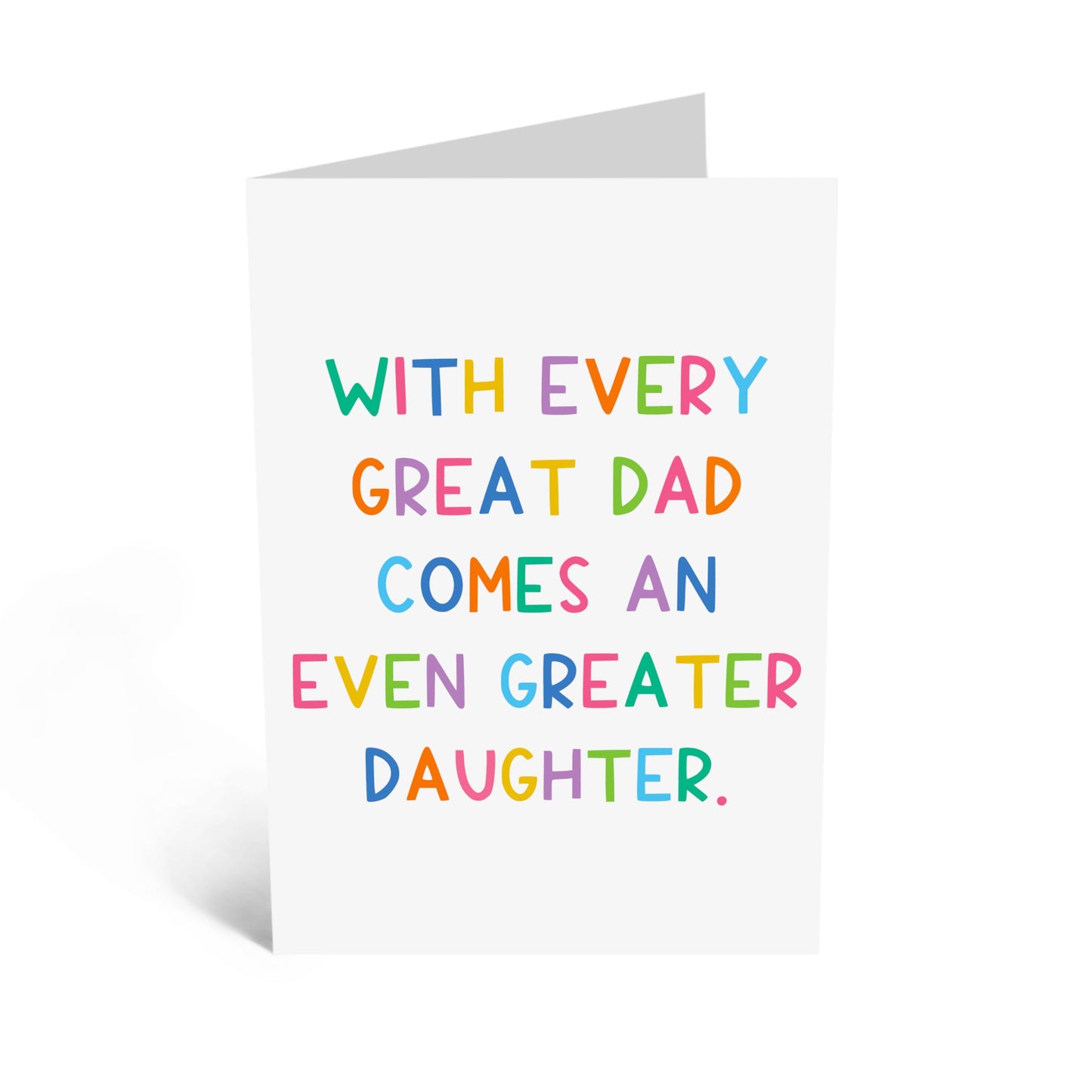 Quirky Card - 'GREAT DAD, GREAT DAUGHTER' - For Daddy's Dads and Their Wonderful Daughters - Perfect for Celebrating Your Special Bond - Ideal for Any Occasion - Comes with Stickers by Central 23