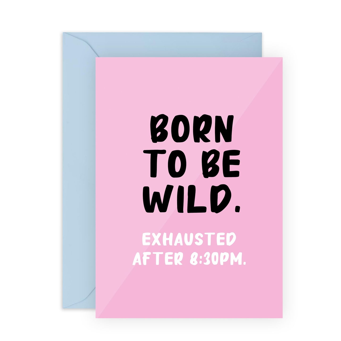 Womens Birthday Card - Exhausted After 8:30pm - Best Friend Birthday Card Female - Funny Gifts For Sister Friends Women Ladies - Comes With Stickers - By Central 23