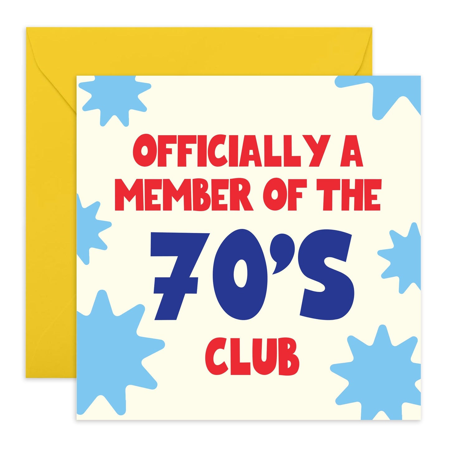 70th Birthday Card For Men Women - 70's Club - Wife Husband Mum Dad - Birthday Card Happy Seventieth Birthday Greeting Card For Grandparents - Comes With Fun Stickers By Central 23