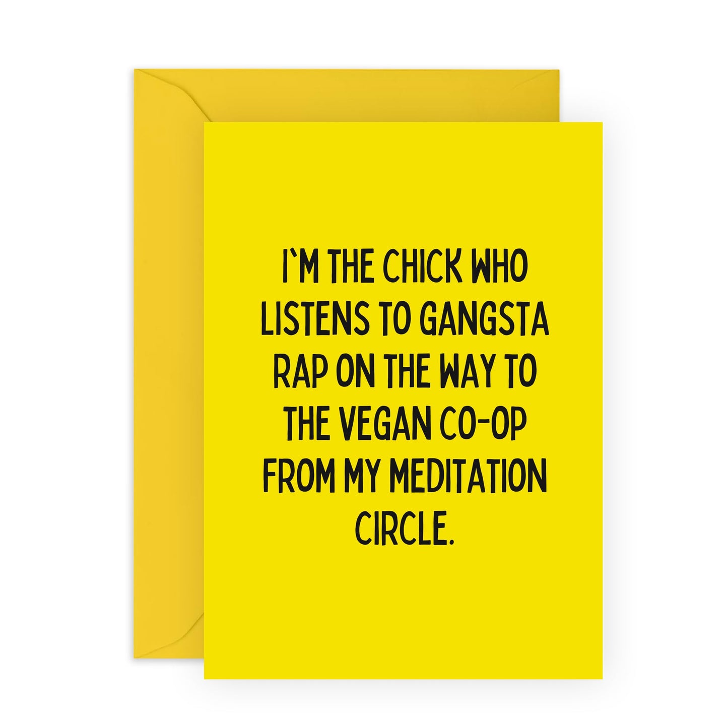 Humorous Greeting Card - 'GANGSTA RAP - CHICK' - Perfect for Adding a Fun and Edgy Twist to Your Message - Ideal for Friends Who Appreciate a Bold Sense of Humor - Comes With Stickers By Central 23