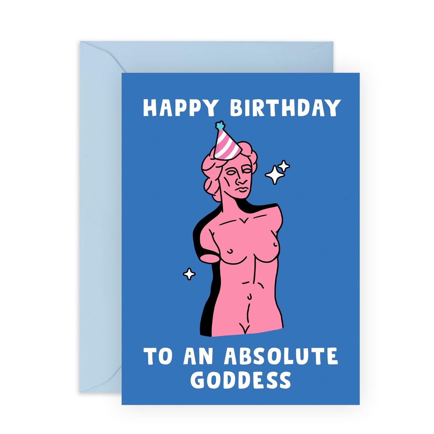 Happy Birthday Card For Women - To An Absolute Goddess - Funny Birthday Cards For Her - Gifts For Mum Friend Wife Girlfriend - Blank Inside - Comes With Stickers - By Central 23