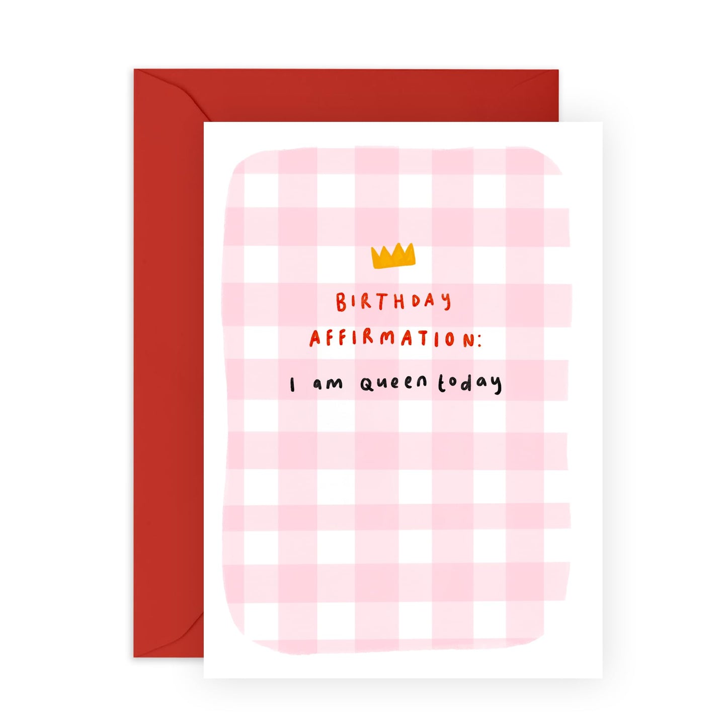 Birthday Affirmation Card – Queen for the Day, Fun Greetings for Her, Friend, Sister, Wife, Girlfriend, Fiance, Mum, Grandma, Nana, Auntie, Niece, Daughter, Colleagues, BFF -Comes with Stickers