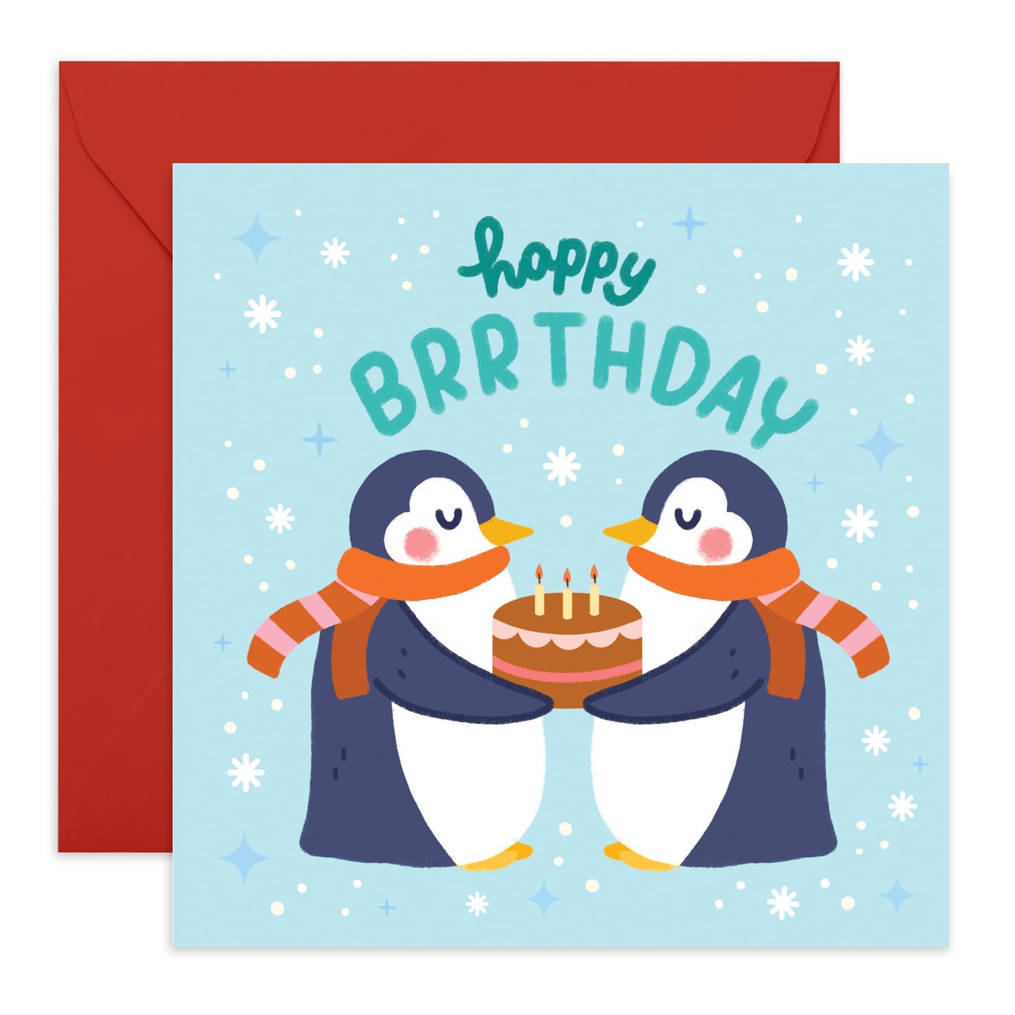 Happy Birthday Card For Him Her - Penguin Birthday - Sweet Birthday Cards For Men Women - Gifts For Mum Or Dad - Best Friend - From Friend Bff - Comes With Stickers By Central 23