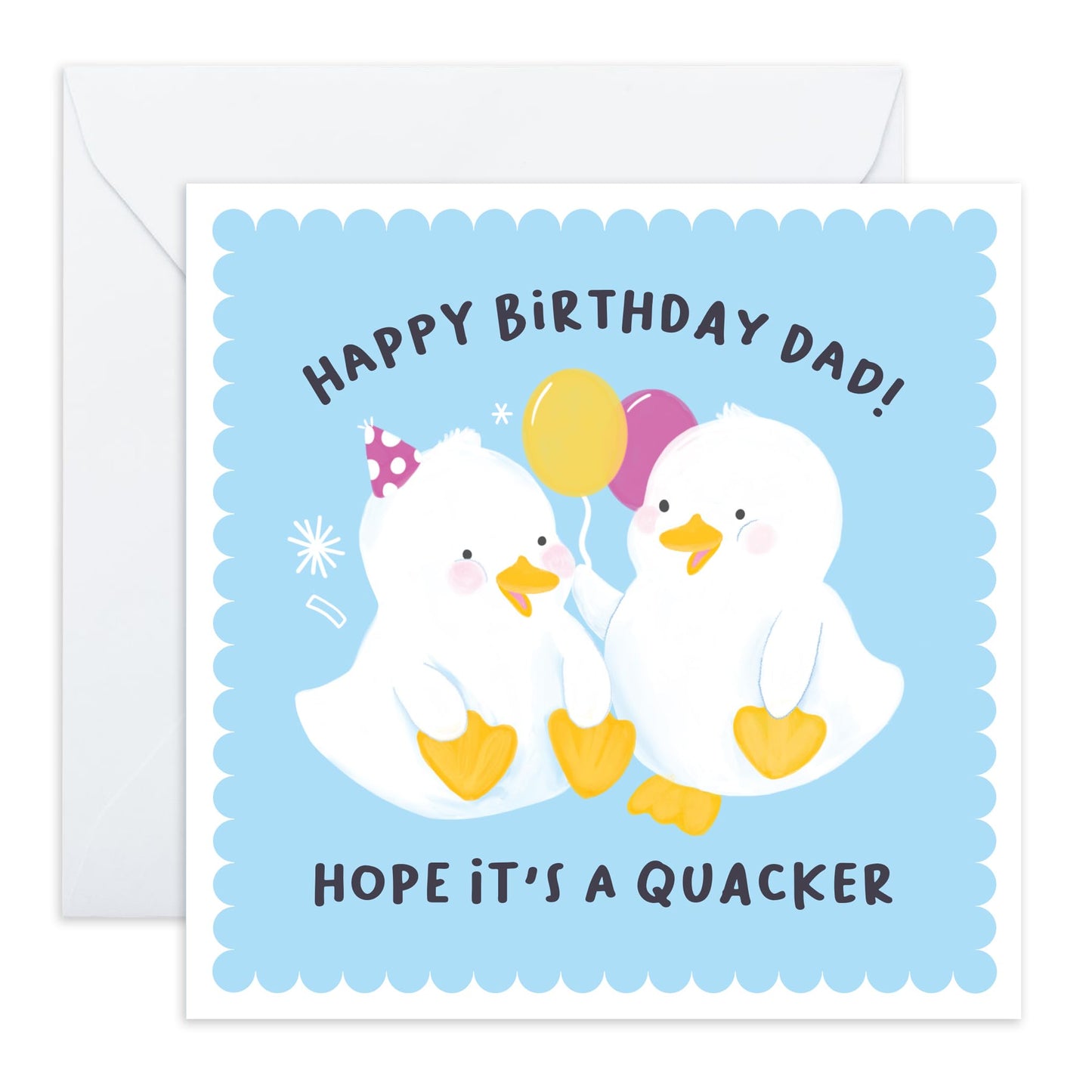 Birthday Card Dad - Quacker Dad - Grandpa Greeting Cards Birthday - Cheeky Bday Cards For Him - Daddy - Gifts For Mum Sister Brother - Grandfather - Comes With Fun Stickers - By Central 23