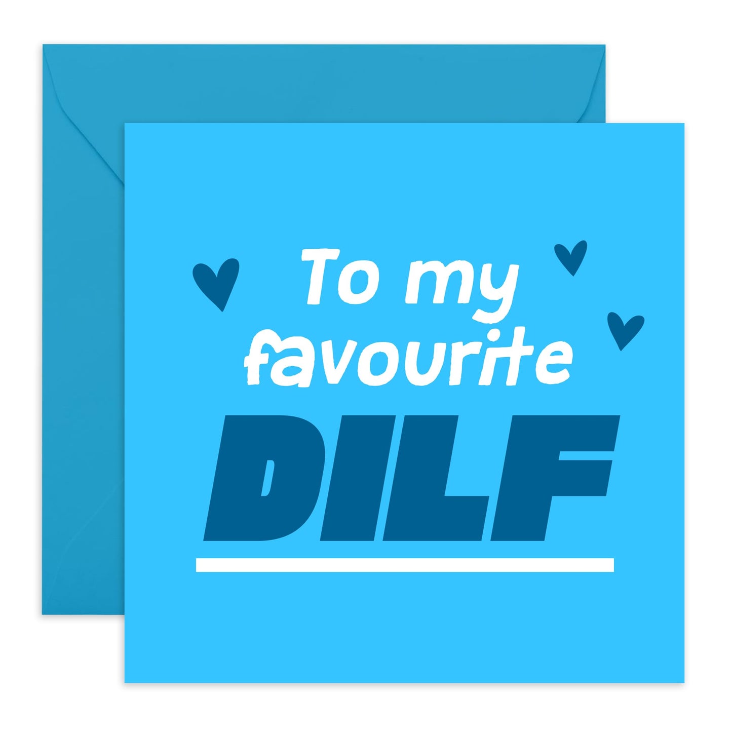 Husband Birthday Cards - Favourite D*lf - Naughty Wedding Anniversary Card For Husband - Rude Valentines Day Card For Partner Couple Fiance - Comes With Stickers - By Central 23
