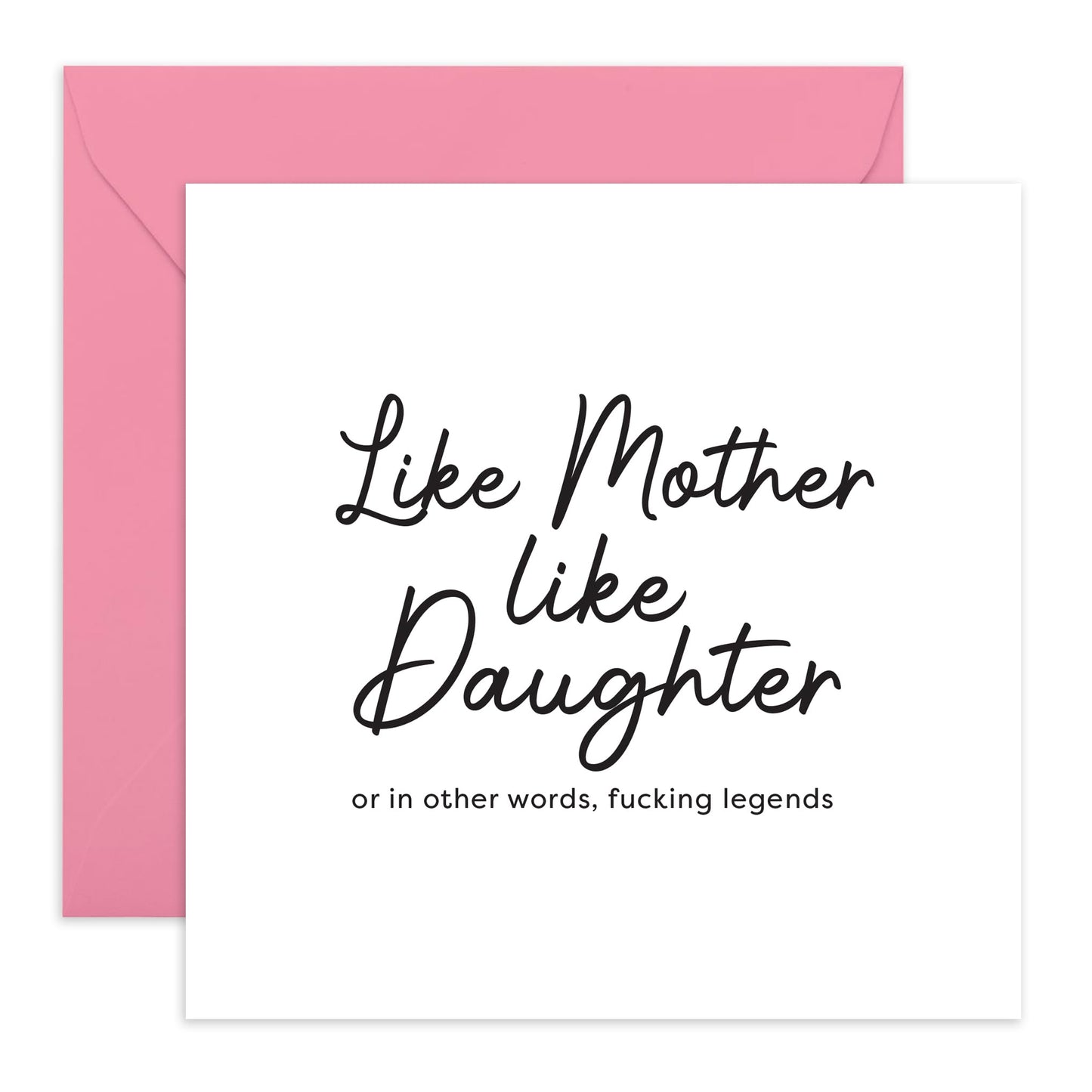 Mum Birthday Card Quirky - Like Mother, Like Daughter - Mothers Day Cards for Her, Mummy, Ma, Mama, Women - Thank You Gift From Daughter, Children, Family, Husband - Comes With Stickers