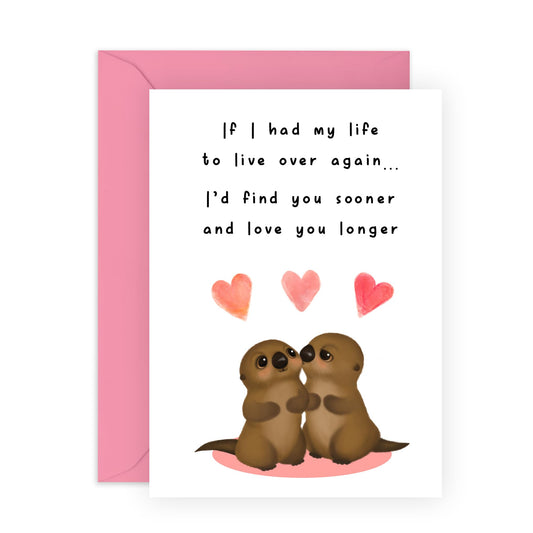 Sweet Anniversary Card - Heartfelt Cards - I Love You Cards For Her Him - Otter Gifts For Girlfriend Boyfriend Husband Wife - Wedding Valentines - Comes With Fun Stickers By Central 23