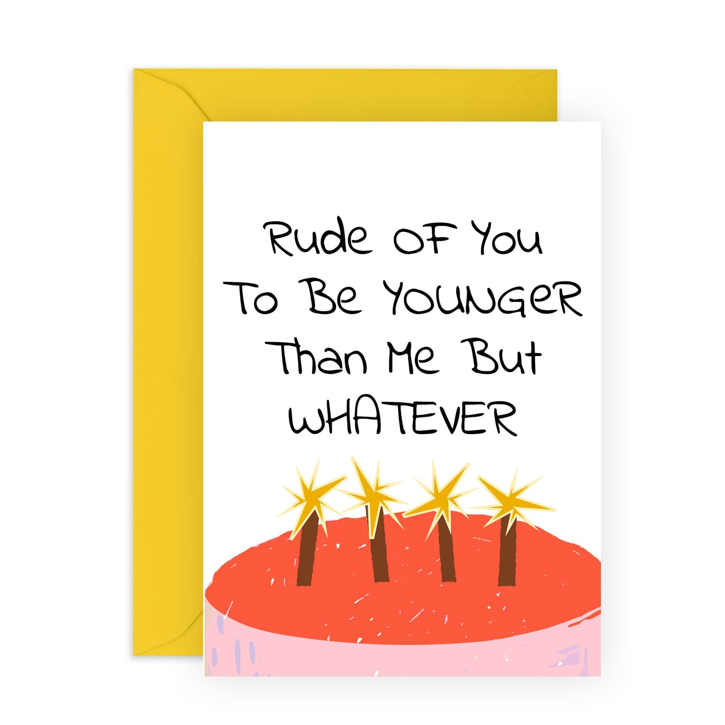 Funny Happy Birthday Card - 'Younger' - Gift for Niece, Nephew, Best Friends, BFFs, Buddies, Mates, Bro, Bruv, Family - Youngster - Comes with Fun Stickers