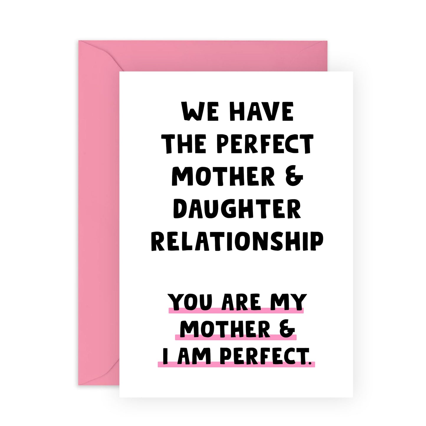 Mum Birthday Cards - Mother Daughter Relationship - Cheeky Birthday Card For Women - Mother's Day Card For Mummy Mama Mom - Comes With Stickers - By Central 23