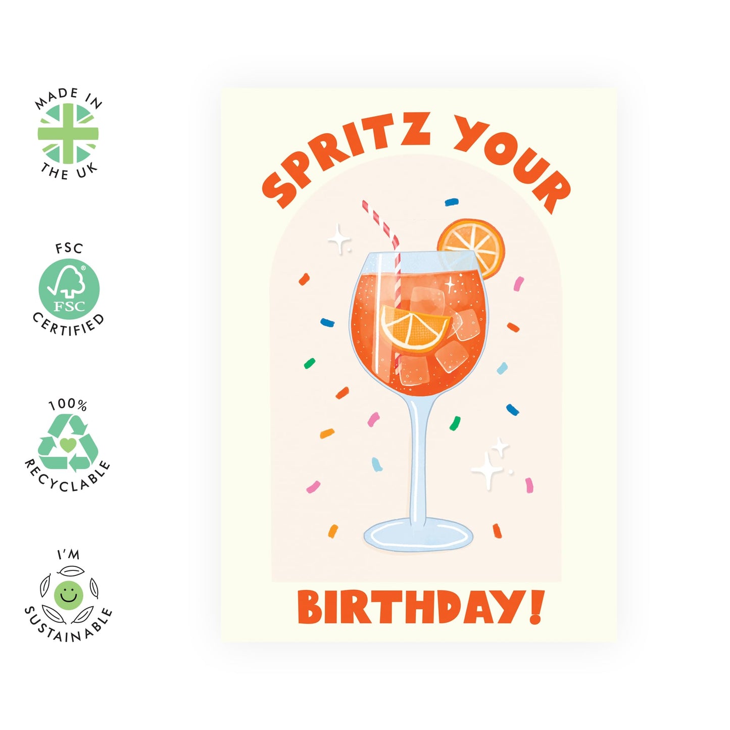 Birthday Cards For Her - Spritz Your Birthday - Birthday Cards For Mum Mummy - Aunt Auntie - Greeting Card - Gift From Friend- Greeting Cards For Sister - Friend- Comes With Stickers - By Central 23