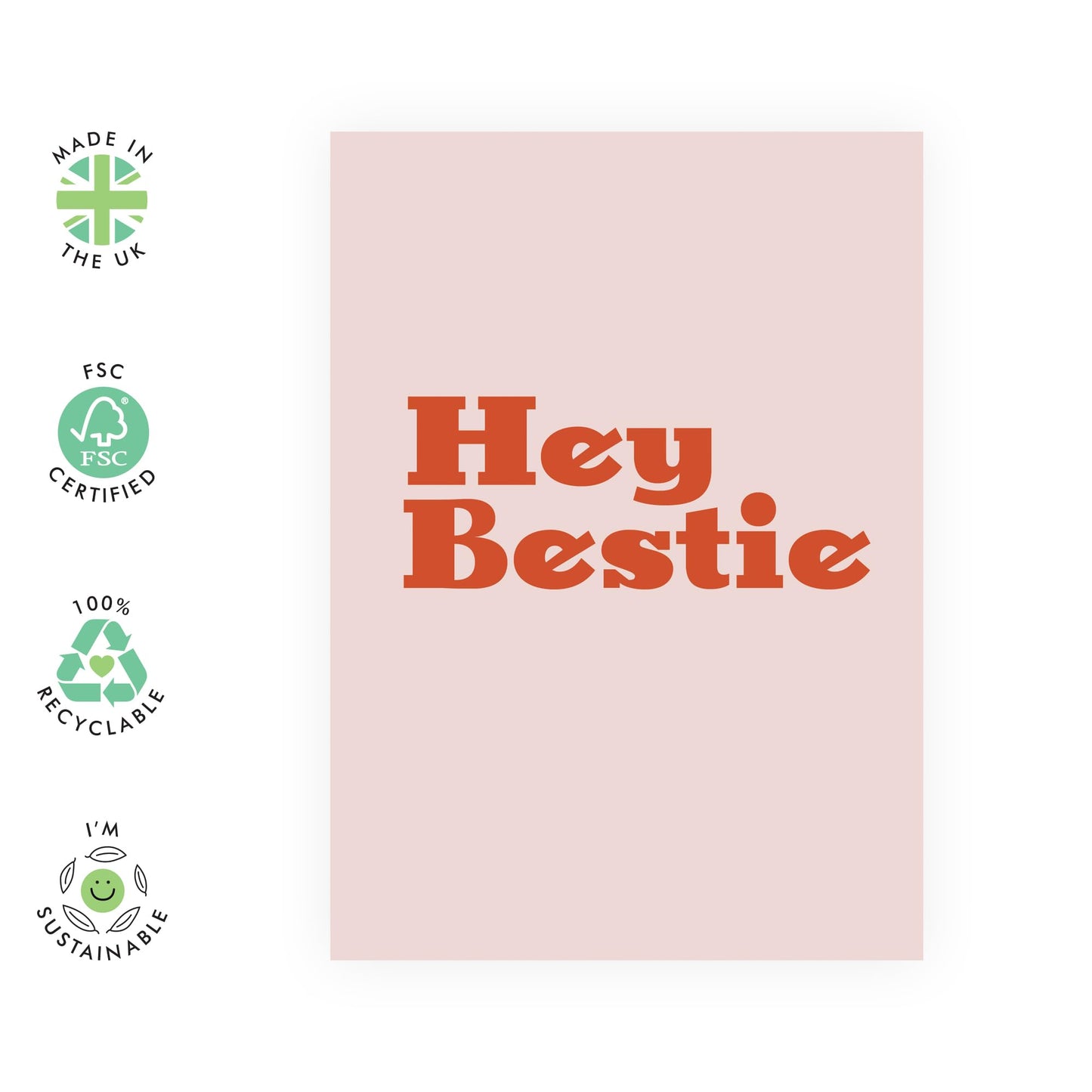 Birthday Cards For Friend Bestfriend - Hey Bestie - Birthday Card For Him Her - Gifts For Men Women - For Brother Sister - From Friend Bff - Comes With Stickers By Central 23