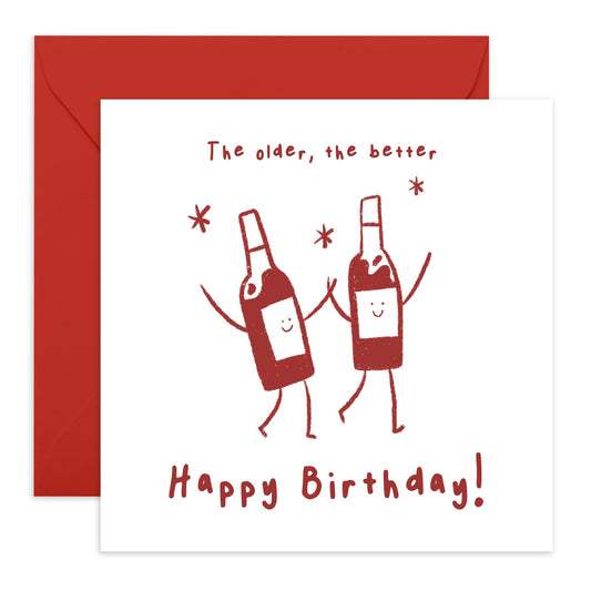 Happy Birthday Dad Cards - The Older The Better - Beer Jokes Humour - Funny Birthday Card For Men Uncle Grandpa - Gifts For Him Her - Comes With Fun Stickers By Central 23