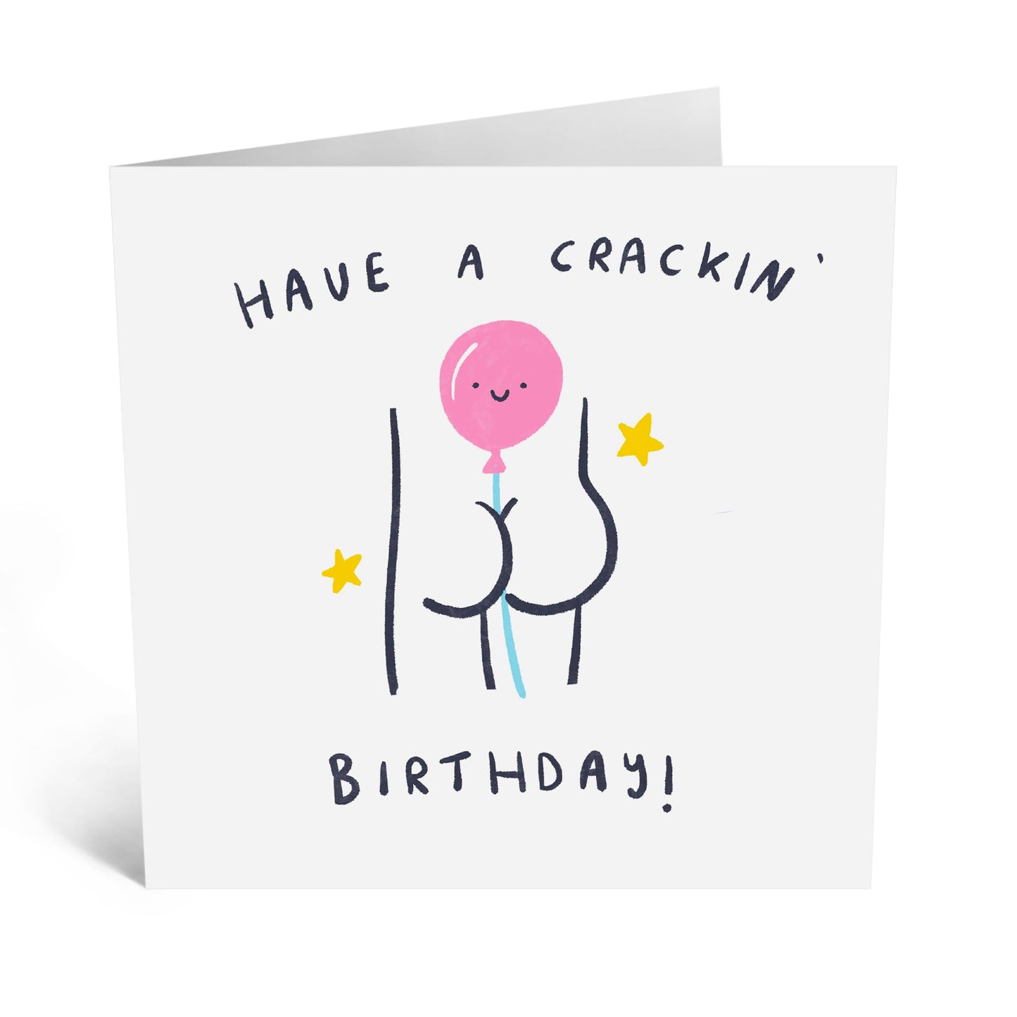 Funny Birthday Card - 'HAVE A CRACKIN' BIRTHDAY!' - Perfect for Celebrating with Humor and Fun - Ideal for Friends Family Besties BFFs Girlfriend Boyfriend - Comes With Stickers By Central 23