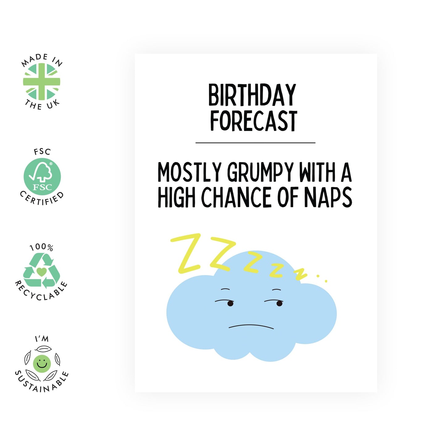Birthday Card For Men Women - Birthday Forecast - Wife Birthday Card Funny - Greeting Cards For Girlfriend Sister Mum - Gifts For Her - Comes With Stickers - By Central 23