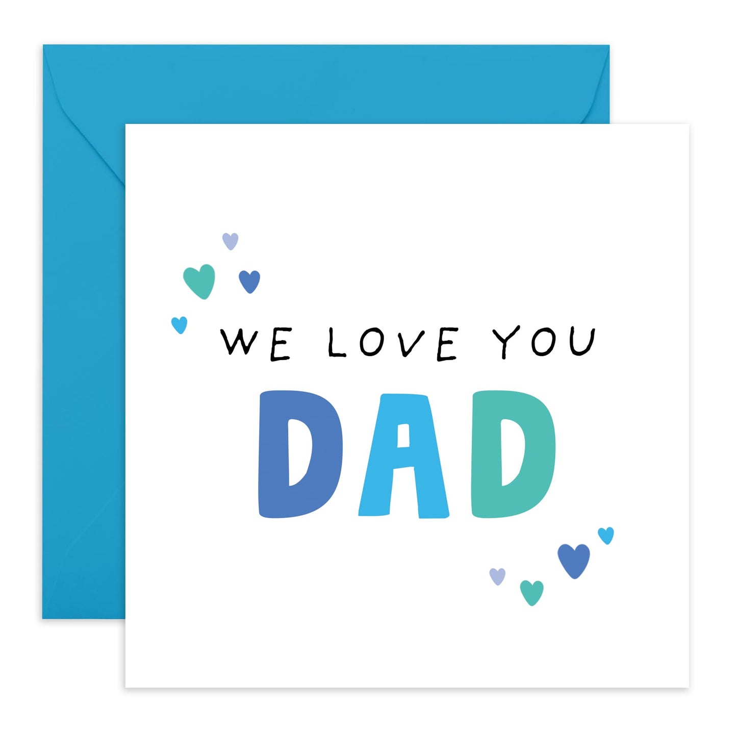 Birthday Cards For Dad - We Love You Dad - Dad Bday Card - Happy Fathers Day Card From Daughter Son - Thank You Appreciation Gifts For Him Men Papa Pop - Comes With Fun Stickers By Central 23