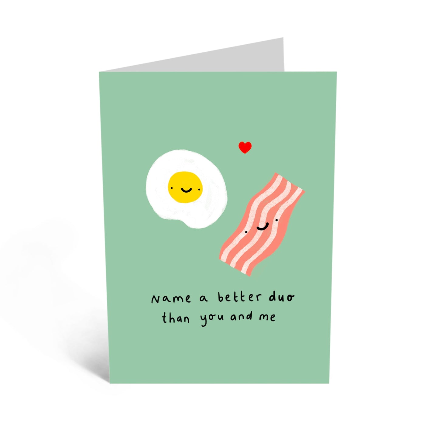 Greeting Card - 'Bacon and Egg Duo' - Perfect for Celebrating Your Favorite Pair with a Fun Twist to Any Occasion - Ideal for Him Her Couple Friend Wife Husband - Comes with Stickers By Central 23