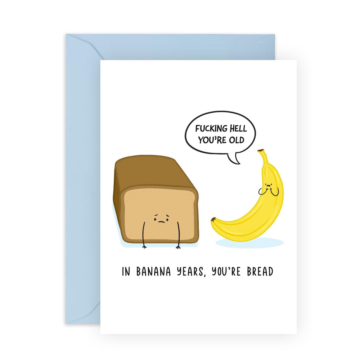 Funny Birthday Card For Her - Dad Birthday Card - In Banana Years, You're Bread - Gifts For Men Women Husband Wife - Cheeky Grandmother Cards - Comes With Stickers - By Central 23