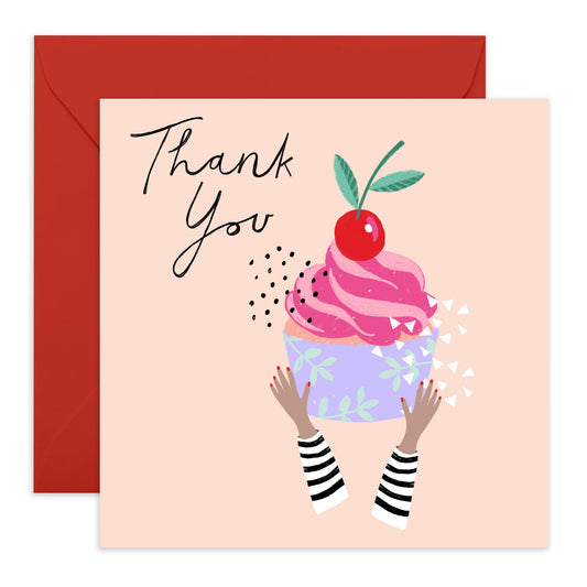 Thank You Cards Kids Students - Cute Cupcake - Baby Shower Thanks You Cards With Envelopes - Appreciation Gifts For Friends Classmates Neighbors - Comes With Stickers By Central 23