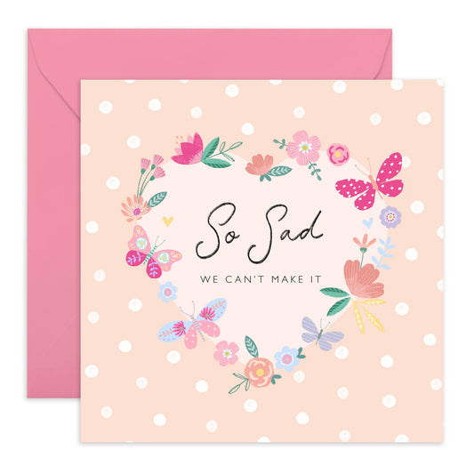 Declined Wedding Invitations Response - So Sad We Can't Make It - Wedding Invitations Groom Bride - Wedding Regret Card - Rsvp Reply Card From Entourage - Comes With Fun Stickers By Central 23