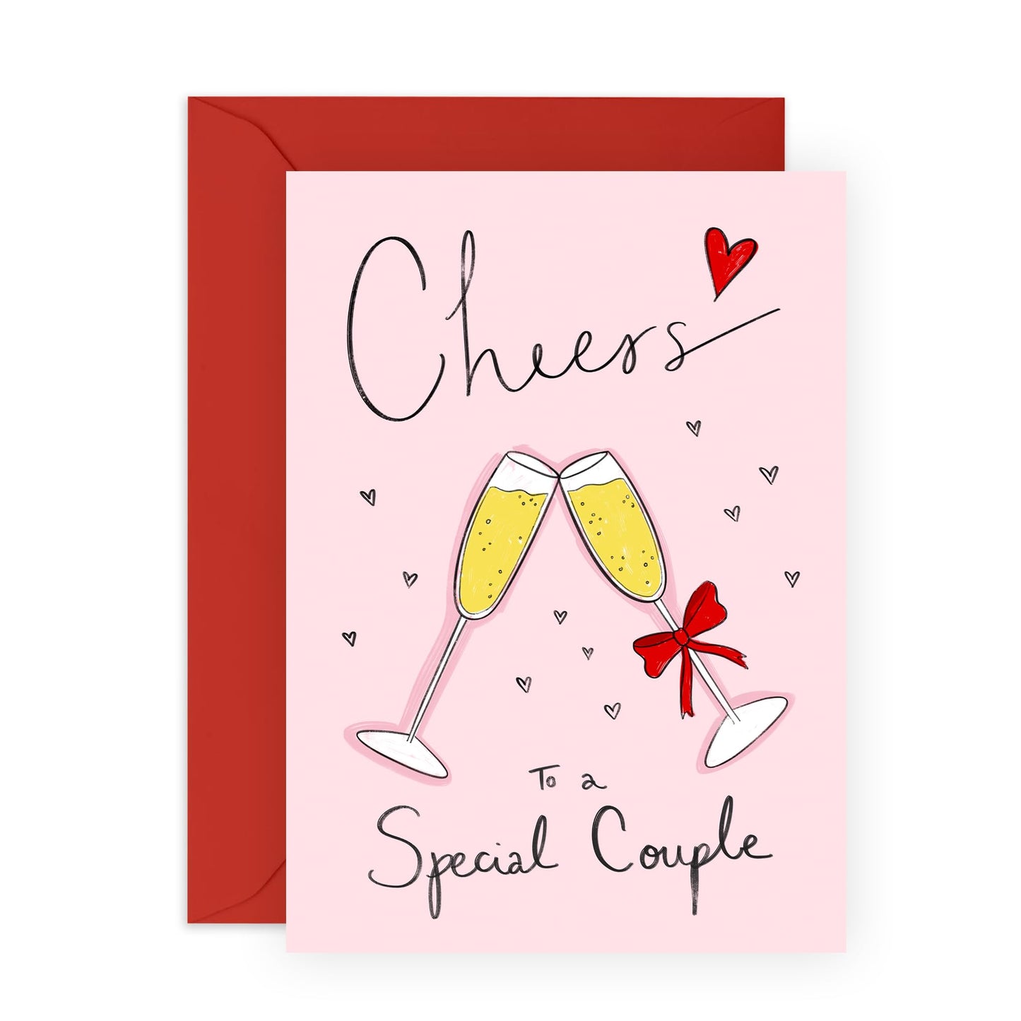 Greeting Card - 'CHEERS SPECIAL COUPLE' - Perfect for Celebrating Your Unique Bond - Ideal for Adding Appreciation to Your Anniversary or Any Special Occasion - Comes With Stickers By Central 23