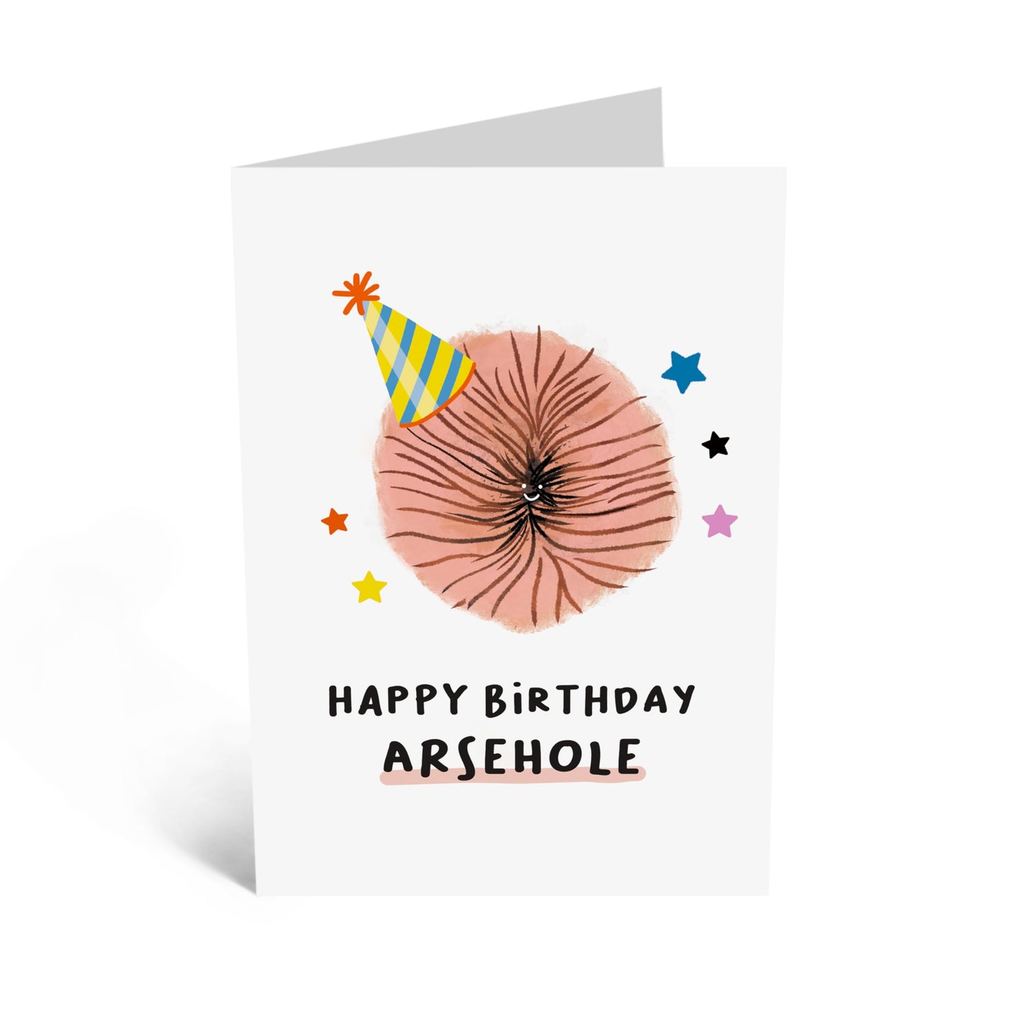 Hilarious Birthday Card - 'Ars*ole' - Gifts for Best Friends, Besties, BFF, Bruv, Lads, Buddies, Mates, Coworkers - Deep Hole - Comes with Fun Stickers