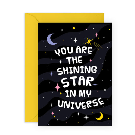 Husband Wife Greeting Cards - Shining Star - Love Cards For Him Her - Valentines Day Card Girlfriend Boyfriend - Anniversary Card Couple - Comes With Stickers By Central 23
